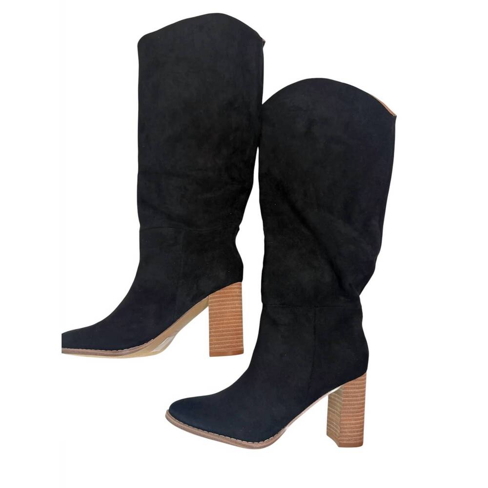NEW MIIM women's tall suede boot in black